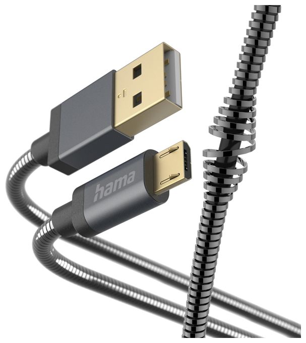 0,48 Gbit/s Stecker USB A auf Micro-USB B 1,5 m  201549 Metall (Anthrazit) 