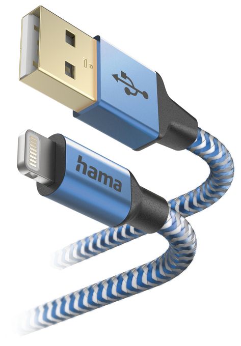 Stecker Lightning auf USB A 1,5 m  201553 Reflective (Blau) 