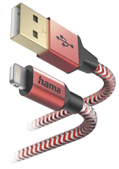 Stecker Lightning auf USB A 1,5 m  201554 Reflective (Rot) 