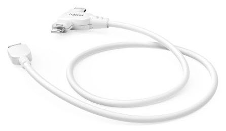 0,48 Gbit/s Stecker USB C auf USB C/Lightning 1,5 m  201722 (Weiß) 