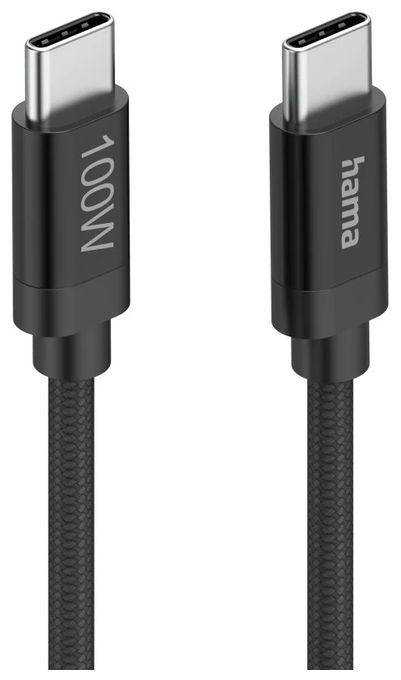 0,48 Gbit/s Stecker USB C auf USB C bis 100 W 1,5 m  201740 Fabric (Schwarz) 