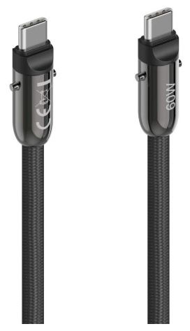 0,48 Gbit/s Stecker Rundkabel USB C auf USB C bis 60 W 1,2 m  201751 (Schwarz) 