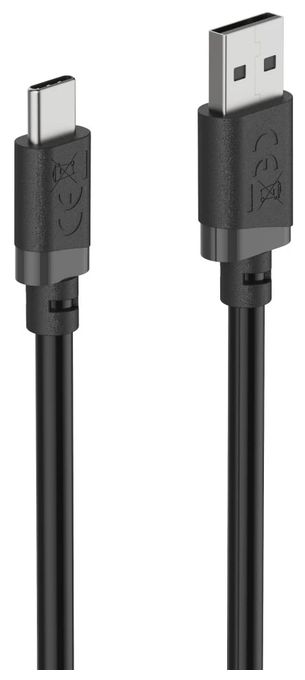 0,48 Gbit/s Stecker USB A auf USB C 1 m  201811 (Schwarz) 