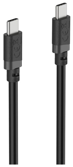 0,48 Gbit/s Stecker Rundkabel USB C auf USB C 0,5 m  201819 (Schwarz) 