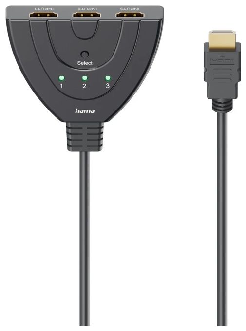 Stecker Gerade HDMI auf 3 x HDMI Type A (Standard) Buchse 0,55 m  205101 (Schwarz) 
