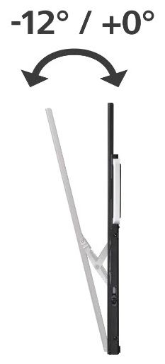 Wand Halterung 0° bis 2,54 m (100") 75 kg -12 - 0° neigbar 220818 