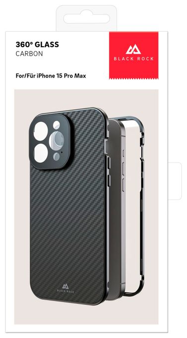 Cover für Apple iPhone 15  Pro Max  221284 360° Glass (Karbon) 