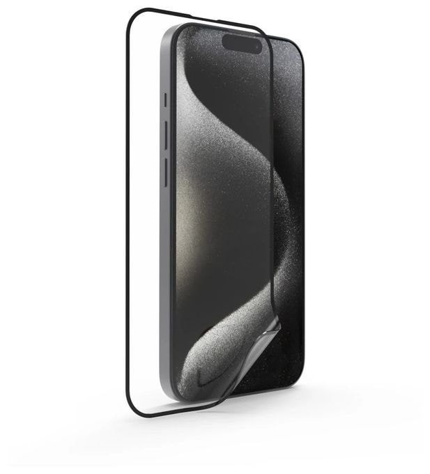 Klare Bildschirmschutzfolie Kunststoff 9H für  Apple iPhone 16 Pro Schlagfest, Kratzresistent, Splitterfrei, Schockresistent 222790 Super Hybrid 