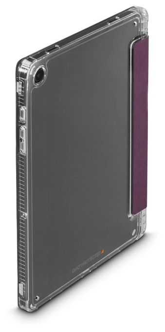 Folio aus Mikrofaser, Samt für Samsung Galaxy Tab A9+ (11") bis 27,9 cm (11") Stoßfest, Kratzresistent, Schockresistent mit Magnetverschluss (Bordeaux, Transparent) 227017 Extreme Protect 