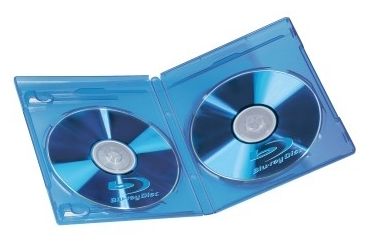 Blu-ray Disc Double Jewel Case, 3 pcs./pack, blue 