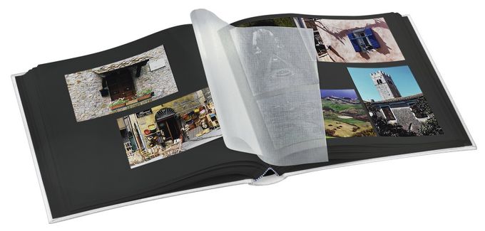 00002220 Jumbo-Album "La Fleur" 30x30cm 100 schwarze Seiten  