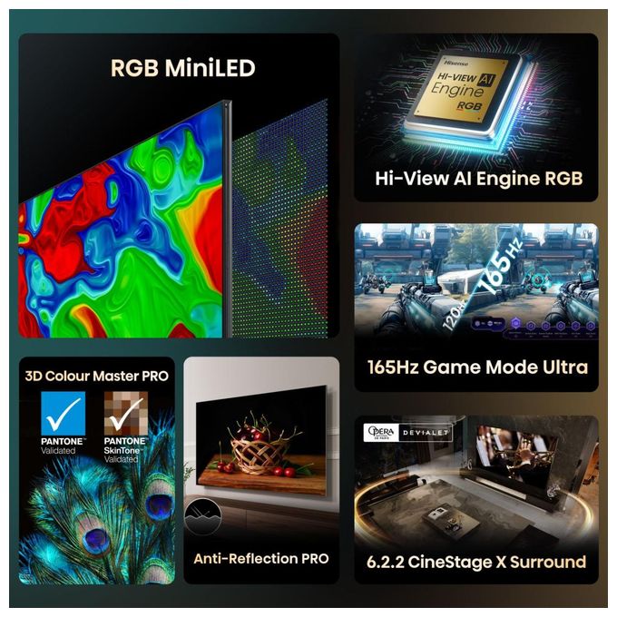 116 '' UXQ | RGB MiniLED Smart TV 4K 165 Hz 