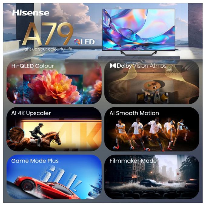 QLED 109,2 cm (43 Zoll) Fernseher 4K Ultra HD VESA 200 x 200 mm 43A79S 