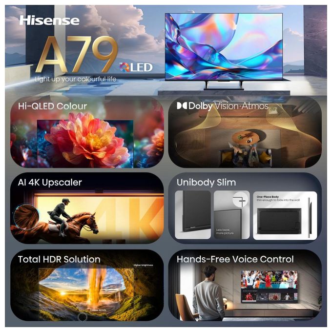QLED 165,1 cm (65 Zoll) Fernseher 4K Ultra HD VESA 400 x 300 mm 65A79S 