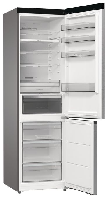 253 l / 130 l Kühl-Gefrierkombi freistehend NoFrost 116,25 kWh Jahr (Grau, Edelstahl, Dunkles Grau) RB5P410SACA 