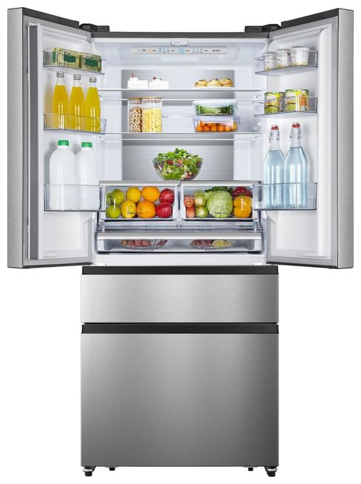 Side-by-Side Kühl-/ Gefrierkombination French Door 302 l / 128 l 310 kWh NoFrost 1817 mm x 794 mm  RF540N4SBI2 (Grau, Edelstahl) 