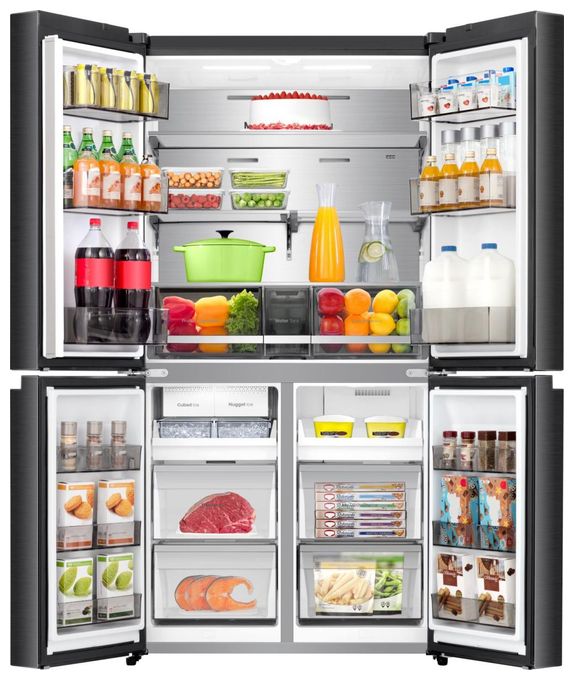Side-by-Side Kühl-/ Gefrierkombination 390 l / 121 l 276 kWh NoFrost 1790 mm x 910 mm  RQ5P640SYKD (Schwarz) 