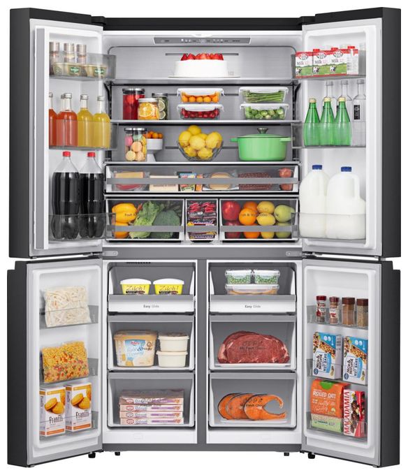 Side-by-Side Kühl-/ Gefrierkombination French Door 393 l / 95 l 320 kWh NoFrost 1785 mm x 912 mm  RQ758N4SAFE (Schwarz) 