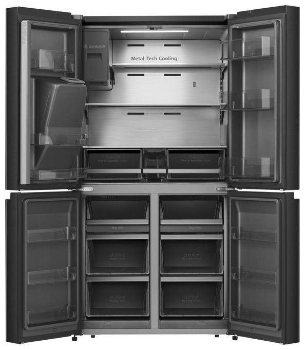 Side-by-Side Kühl-/ Gefrierkombination 352 l / 188 l 352 kWh NoFrost 1785 mm x 914 mm  RQ760N4SBFE (Schwarz) 