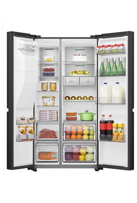 Side-by-Side Kühl-/ Gefrierkombination 417 l / 200 l 221 kWh NoFrost 1790 mm x 910 mm  RS818N4TFC (Schwarz) 