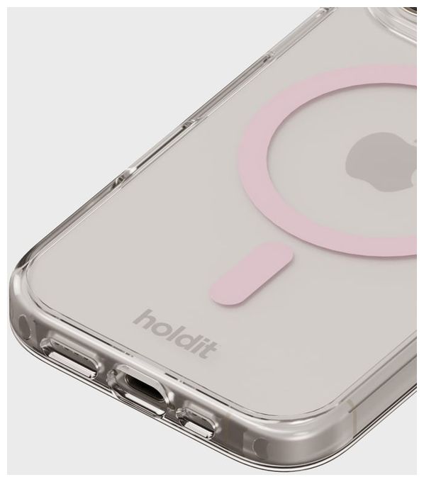 Cover für Apple iPhone 16 Pro  MagSafe Case (Pink, Transparent) 