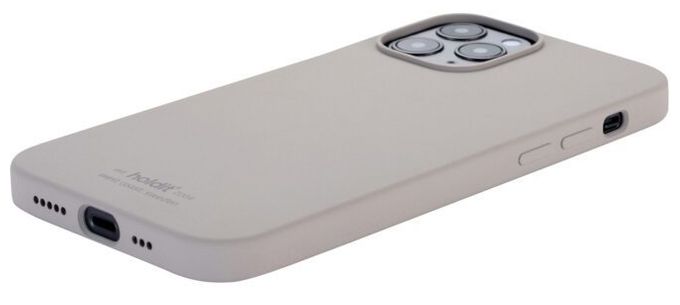 Cover für Apple iPhone 12 Pro  Silicone Case (Graubraun) 