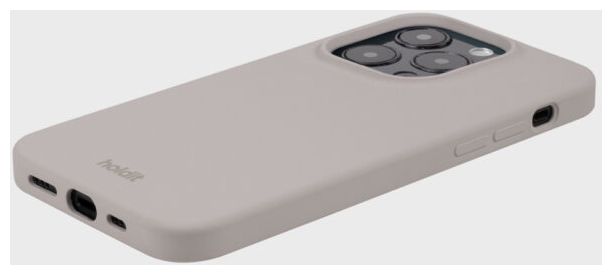 Cover für Apple iPhone 14 Pro  Silicone Case (Graubraun) 
