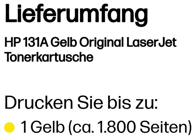 Druckerpatronen Gelb Nr.131A 