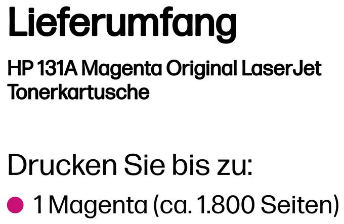 Druckerpatronen Magenta Nr.131A 