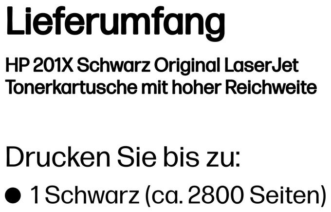 originale Druckerpatronen Schwarz Nr.201X 