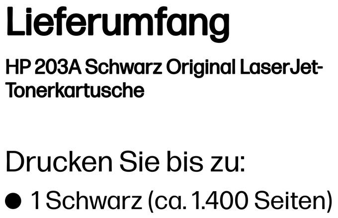Druckerpatronen Schwarz Nr.203A 