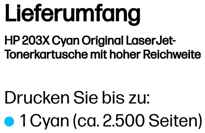 Druckerpatronen Cyan Nr.203X 