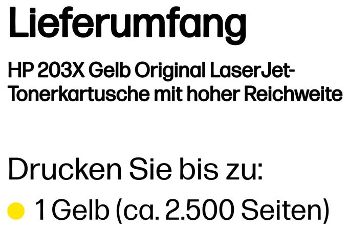 Druckerpatronen Gelb Nr.203X 