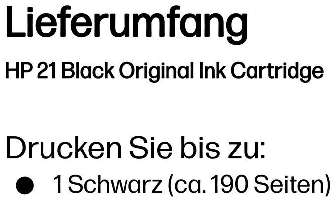 Druckerpatronen Schwarz 5 ml 190 Seiten Nr.21 