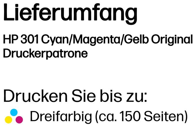 Druckerpatronen Cyan, Magenta, Gelb 3 ml Nr.301 