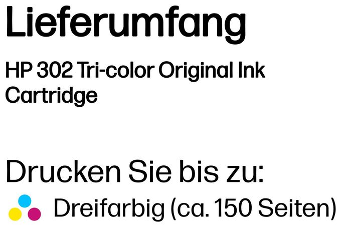 Druckerpatronen Cyan, Magenta, Gelb Nr.302 