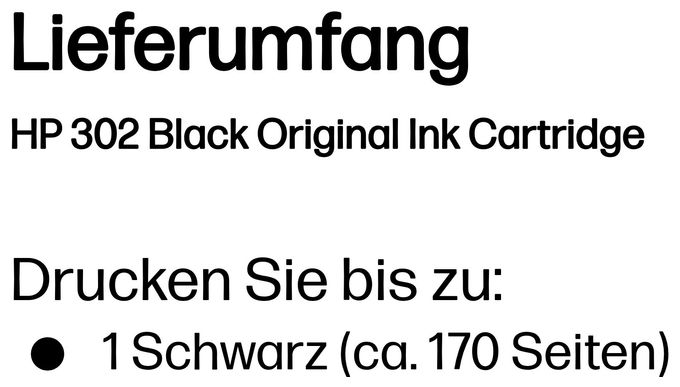 Druckerpatronen Schwarz 3,5 ml 170 Seiten Nr.302 