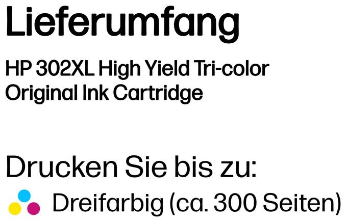 Druckerpatronen Cyan, Magenta, Gelb Nr.302XL 