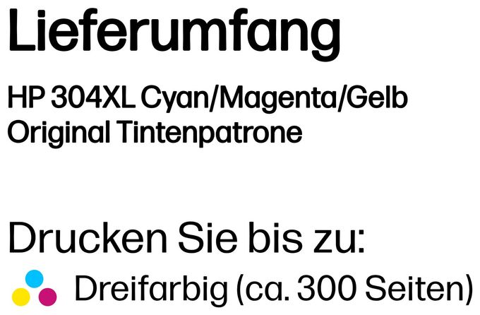 Druckerpatronen Cyan, Magenta, Gelb 7 ml Nr.304XL 