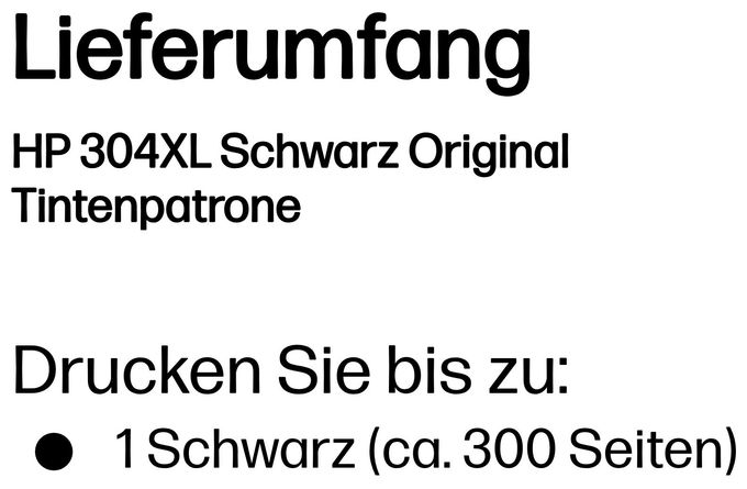 Druckerpatronen Schwarz 5,5 ml 300 Seiten Nr.304XL 