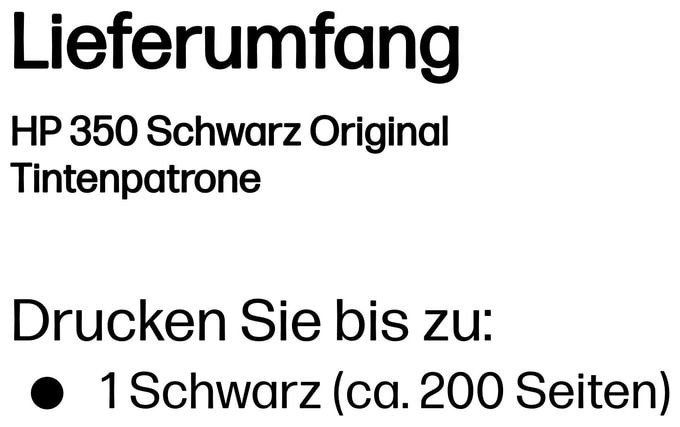Druckerpatronen Schwarz 200 Seiten Nr.350 