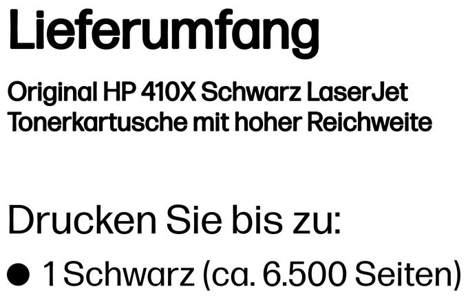 Druckerpatronen Schwarz Nr.410X 