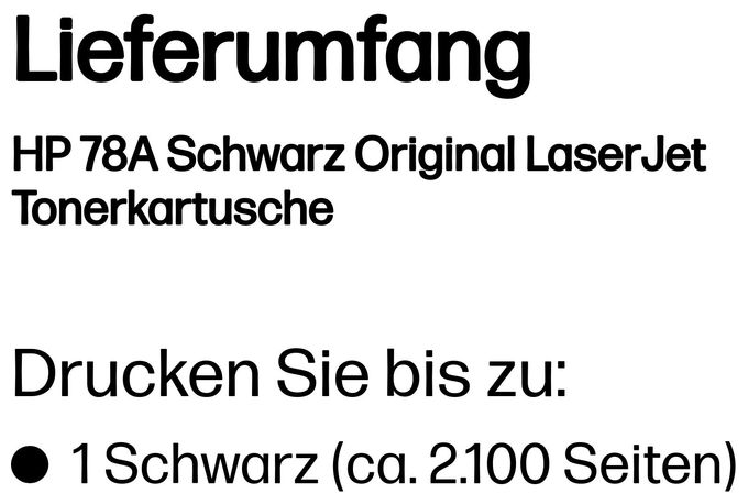 originale Druckerpatronen Schwarz Nr.78A 