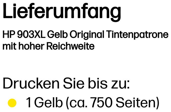 Druckerpatronen Gelb 8,5 ml Nr.903XL 