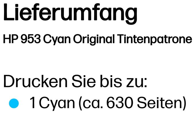 Druckerpatronen Cyan 9 ml Nr.953 