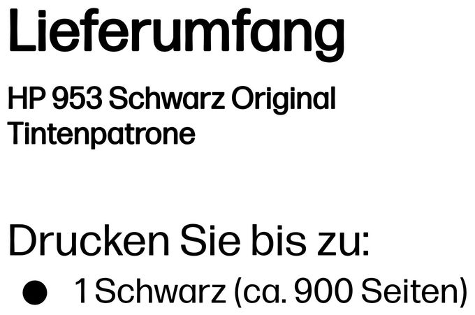 Druckerpatronen Schwarz 20 ml 900 Seiten Nr.953 
