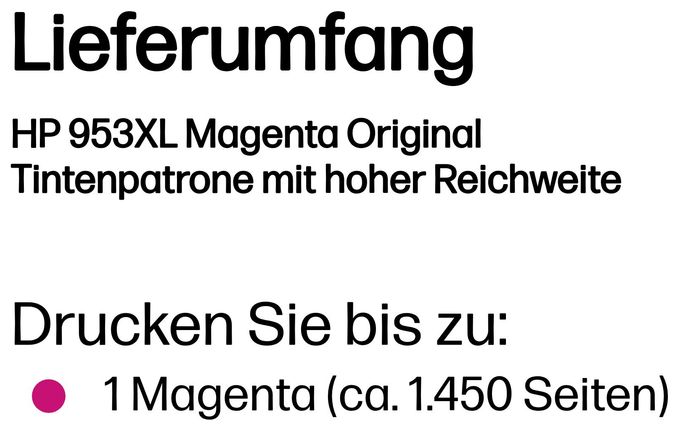 Druckerpatronen Magenta 18,5 ml Nr.953XL 