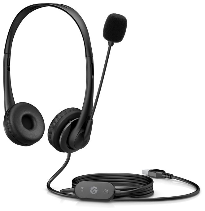 Ohraufliegender Kopfhörer Kabelgebunden  Stereo-USB-Headset G2 (Schwarz) 