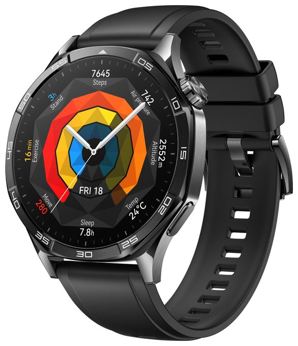 Digital 46 mm Smartwatch Rund IP69K 336 h 326 ppi  Watch GT5 (Schwarz) 