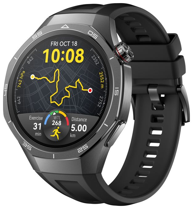 Digital 46 mm Smartwatch Rund IP69K 336 h 326 ppi  Watch GT5 Pro (Schwarz) 